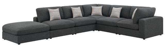 Coaster® Serene 6-Piece Charcoal Modular Sectional-0