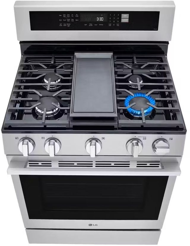 LG 30" PrintProof® Stainless Steel ProBake Convection® Smart Freestanding Gas Range-1