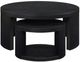 Coaster® Sweeney 2-Piece Black Round Wood Occasional Nesting Table Set-4