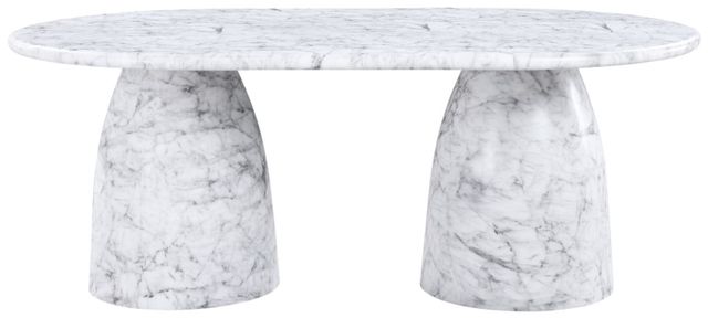 Meridian Furniture Cosenza White 78" Indoor/Outdoor Concrete Dining Table-1