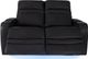 RowOne Cortés Home Entertainment Seating Black 2-Chair Loveseat-1