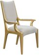 Michael Amini® Scotts Square Light Champagne Dining Arm Chair-0