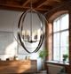 YHD Spherical Satin Nickel 6-Light Chandelier-1