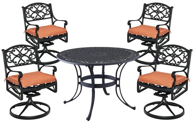 homestyles® Sanibel 5-Piece Black Outdoor Dining Set-0