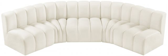 Meridian Furniture Arc 5-Piece Cream Sectional-1