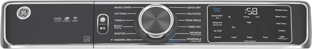 GE® 7.8 Cu. Ft. Sapphire Blue Smart Front Load Gas Dryer-3