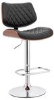 Armen Living Leland Black/Chrome Adjustable Bar Stool-0