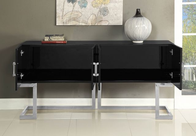 Meridian Furniture Beth Black/Chrome Buffet-3