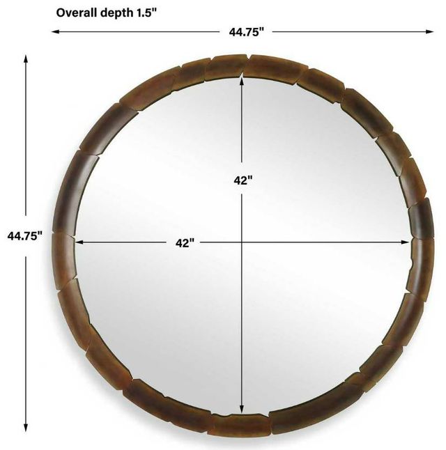 Uttermost® Auger Bronze Round Mirror-2
