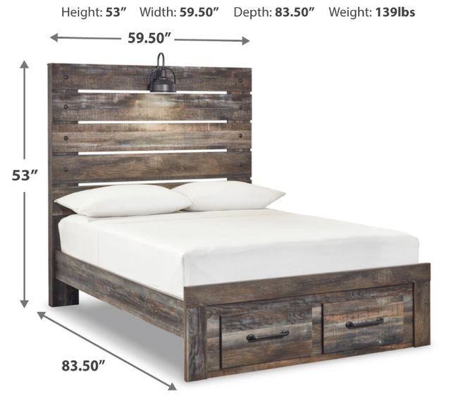 Signature Design by Ashley® Drystan Brown Full Storage Panel Bed-4