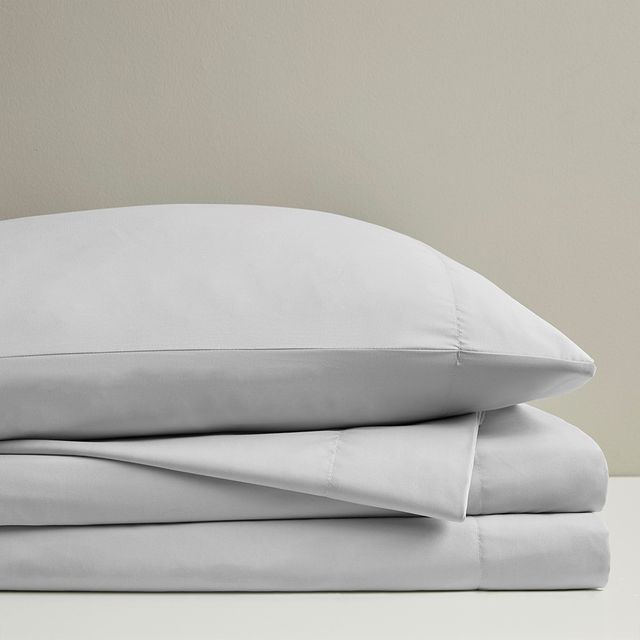 Olliix by Sleep Philosophy Smart Cool Microfiber Light Grey California King Sheet Set-1