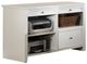 Parker House® Boca 5-Piece Cottage White L-Shaped Office Desk with File Credenza and Hutch Set-2