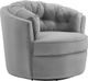 TOV Furniture Eloise Grey Velvet Swivel Chair-0