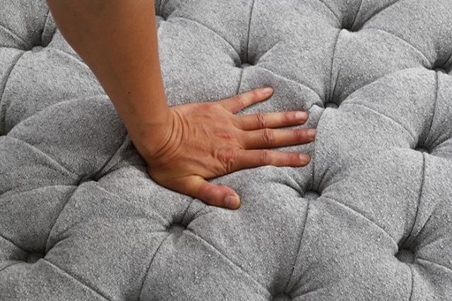 Furniture of America® Sofi Light Gray Button Tufted Swivel Chair-4