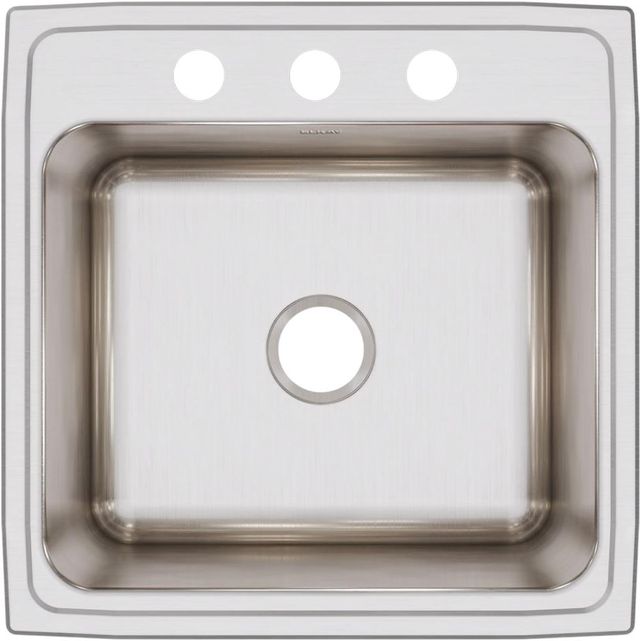 Elkay Lustertone® Classic Lustrous Satin 22" x 22" x 12-1/8" 3-Hole Single Bowl Drop-In Sink-1