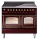 Ilve® Nostalgie II Noblesse 40'' Burgundy Pro Style Induction Range with Burnished Trim-0