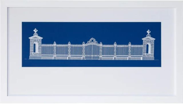Stylecraft Dann Foley Lifestyle Palace Gate I Blue/White Wall Art-0