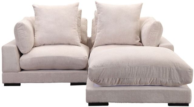 Moe's Home Collection Tumble Nook 3-Piece Cappuccino L-Shaped Modular Sectional and Ottoman-0