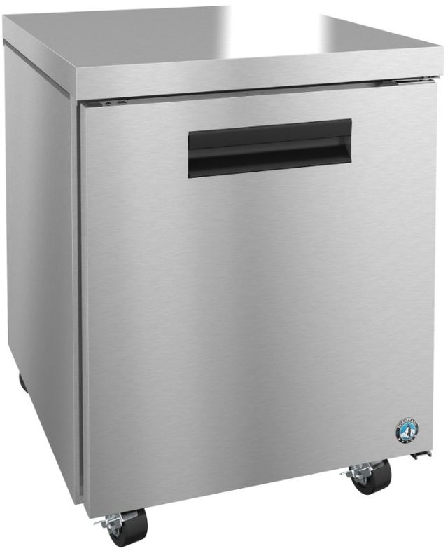 Hoshizaki Steelheart® 27" 6.21 Cu. Ft. Stainless Steel Single Section Undercounter Freezer with Stainless Door-1