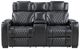 Homelegance® Apex Black Double Power Reclining Loveseat with Center Console-3