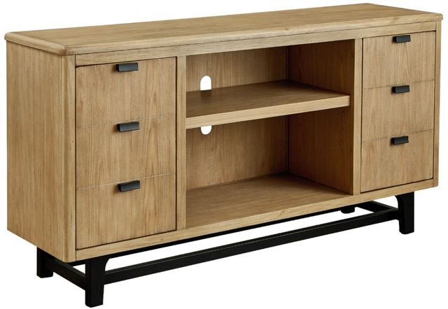 Signature Design by Ashley® Freslowe Light Brown/Black Large TV Stand-0