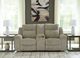 Ashley® Evereast Pass Stone Manual Double Reclining Loveseat with Console-2