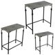 A & B Home 3-Piece Black/Gray Plant Stand Set-0