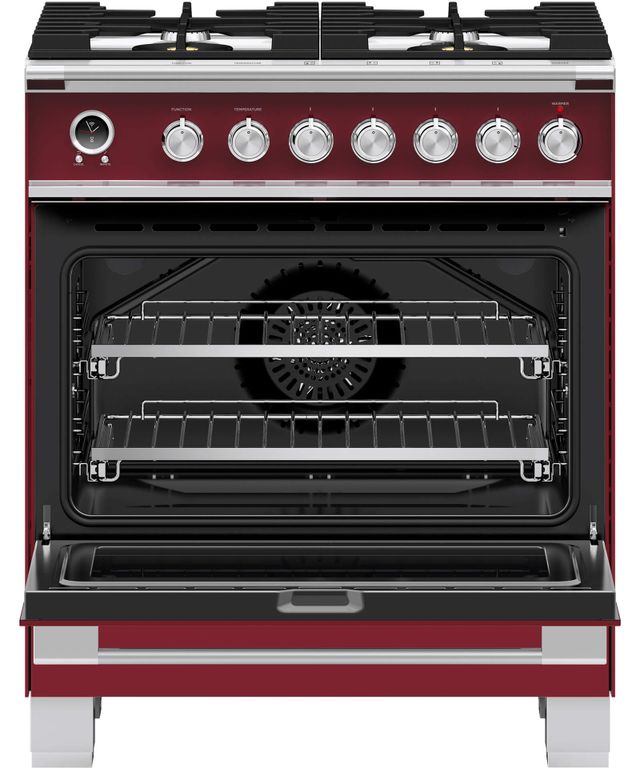 Cuisinière biénergie autoportante de 30 po Fisher & Paykel® série 9 de 3.5 pi³ - Rouge-2