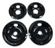 Whirlpool Replacement Burner Bowls - 4 Pack - Black-0