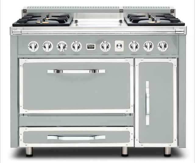 Viking® Tuscany 48" Arctic Grey Dual Fuel Pro-Style Dual Fuel Natural Gas Range-0