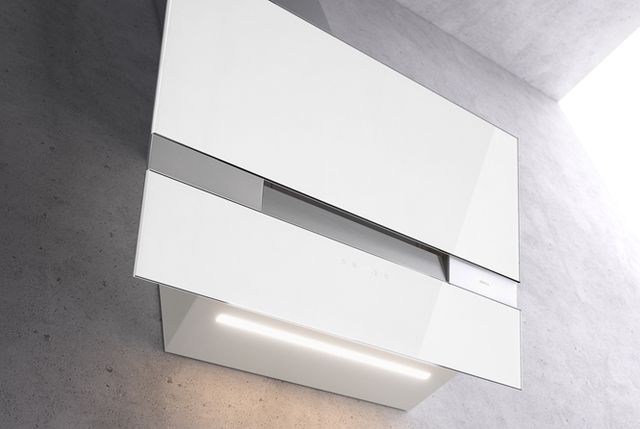 Zephyr ARC Wave 36" White Glass with Stainless Steel Wall Hood-2