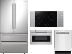 Sharp® 4 Piece Stainless Steel Kitchen Appliance Package