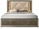 ACME Furniture Skylar Dark Champagne Queen Upholstered Panel Bed-4