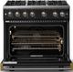 Viking® 5 Series 36" Onyx Pro Style Gas (NG) Range with Brushed Brass Trim-1