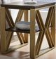 Null Furniture 1321 Brass/Cocoa Rectangular End-0