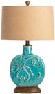 Crestview Collection Deep Ocean Antique Turquoise Table Lamp-2