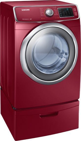 Samsung 5400 Series 7.5 Cu. Ft. Merlot Front Load Gas Dryer-4