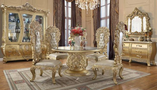 ACME Furniture Cabriole 2-Piece Gold Side Chair Set-1