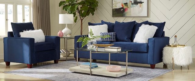 American Wholesale Furniture Indigo Blue Sofa -2
