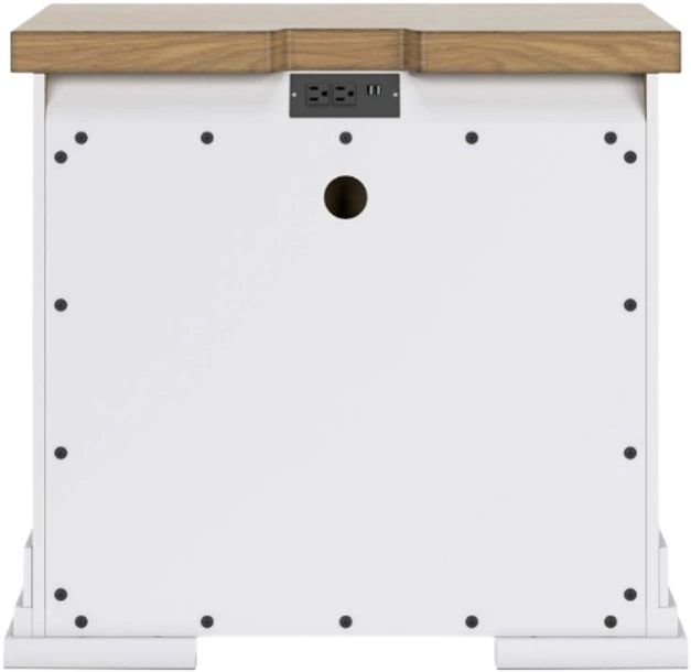 Benchcraft® Ashbryn Natural/White Nightstand-4