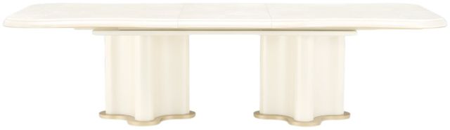 Michael Amini® La Terrazza Creamy Pearl Double Pedestal Dining Table-3