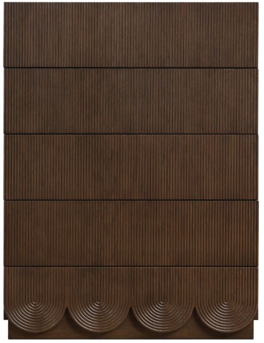 Meridian Furniture Scallop Brown Chest-1