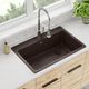 Elkay Quartz Classic® Mocha 33" x 22" x 9-1/2" Single Bowl Drop-In Sink-2