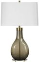 Uttermost® Shyla Dark Moss Glass Table Lamp with Brass Accents-4