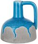 A & B Home Blue/Gray Ceramic Flower Vase with Handle Design-0