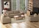International Furniture Direct Natural Parota Brown Sofa-1