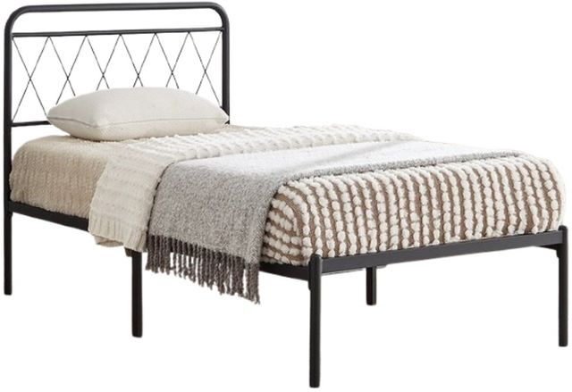 IFDC Black Youth Single Platform Bed-0