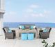 CabanaCoast® Customizable Chateau Wooden 42"x42" Outdoor Rectangular Coffee Table-5
