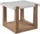Universal Explore Home™ New Modern Ellis Honed White/Natural Oak End Table-0