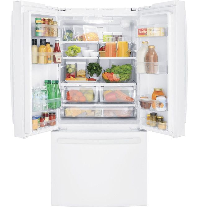 GE® Series 33" 24.7 Cu. Ft. White French Door Refrigerator with Internal Water Dispenser-3